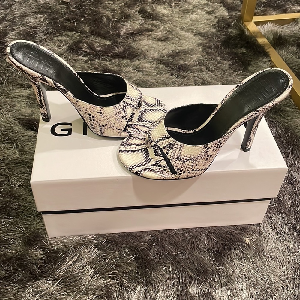 SOLD! Givenchy Snakeskin Heel Sandals Sz. 36.5